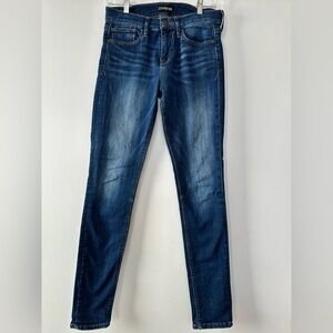 Express Dark Blue Women's Skinny Jeans